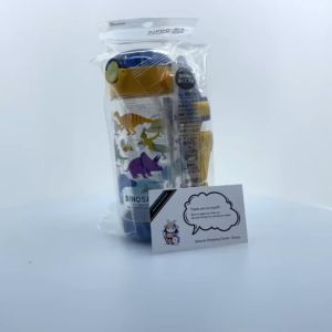 Skater Dinosaur Picture 480ml Clear Bottle with Straw for Kids Japan Water Bottle