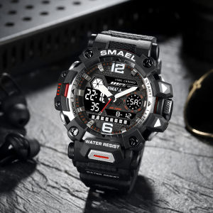 SMAEL 8072 ผู้ชายนาฬิกากันน้ํา Janpenese QUARTZ Chronograph Heavy-Duty นาฬิกาผู้ชายนาฬิกาปลุกนาฬิกาข้อมืออิเล็กทรอนิกส์ reloj de hombre