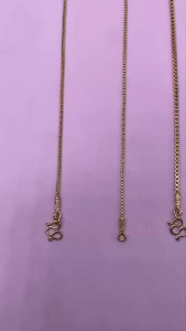 SB สร้อยทอง สร้อยคอลายกระดูกสี่เหลี่ยม ชุบเศษทองเยาวราช เหมือนแท้ 100% ไม่ลอก ไม่ดำ ตะขอหัวจรวด ยาว 18-24นิ้ว