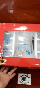 BỘ BÌNH 6 LY THỦY TINH HOA VĂN TINH TẾ CÓ HỘP- Phù hợp làm quà tặng- Loại ly mỏng