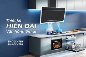 Máy hút mùi kính vát Eurosun EH 70CN78B inox cao cấp công suất 980m3h rộng 70cm hiện đại