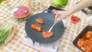 BF-C1211 Wajan Panggangan Grill Pan 34 CM Anti Lengket Alat Pemanggang BBQ Korea Datar / Wajan