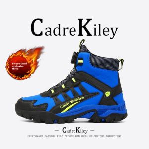 Mens Winter Snow Boots Waterproof Anti-Slip Fleece Lined