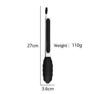 Silicone Food Tongs BBQ Grilling Tong Kitchen Cooking Salad Bread Serving Tong Non-Stick Barbecue Clip Clamp Stainless Steel Too