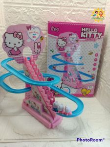 Mainan Anak Tangga Seluncuran DDoraemon dan hhello kkitty musik dan lampu