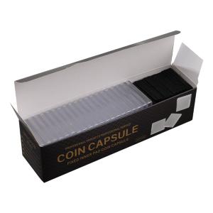 Clear Coin Holder Transparent Shockproof Display Case Acrylic Coin Collection Capsule for Home Table Bedroom Living Room Adults