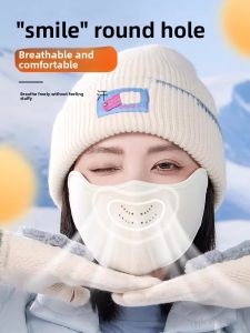 Winter Breathable Face Mask Womens Skiing Snowboarding Windproof Warm Fleece Lined Washable Australian Fleece Cycling Mask