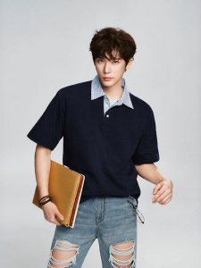 Semir | Áo Polo Knit Giả Hai Mảnh