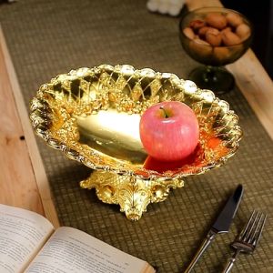 จานผลไม้ไทยน้ำชาในห้องนั่งเล่นมีน้ำหนักเบาสะดวก 2025 สมัยใหม่จานผลไม้แห้งจานสูงทรงสูงรองรับน้ำหนักได้ดีเหมาะสำหรับใช้ในครัวเรือนรับประทานอาหาร