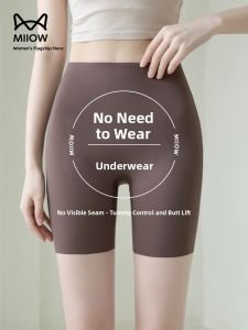 Miiow | High-Waist Yoga Shorts Womens Summer Anti-Light Safety Pants Shark Skin Design No Need For Underwear Tummy Control Bottoms