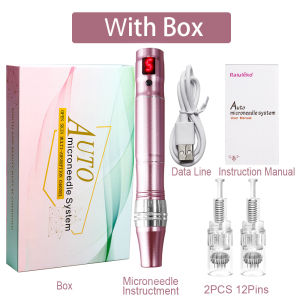 Professional Microneedling Auto Derma Pen Face Skin Care Beauty Tool with 2pcs Micro Needle Cartridges Electric Derma Pen