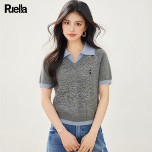 puella | Áo Thun Sơ Mi Cổ Polo Kiểu Hàn Quốc Đa Năng Siêu Ép Dáng Có Thêu