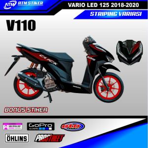 Stiker Striping Variasi Honda Vario Led 125 Tahun 2018-2020