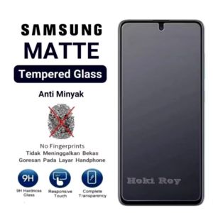 Matte Glass Full Layar Samsung A74 5G A73 5G A70 A70s A71 A71 5G A72 A72 5G A80 A81 A91 A90 A90 5G A60 Pelindung Layar Anti Minyak Full Cover