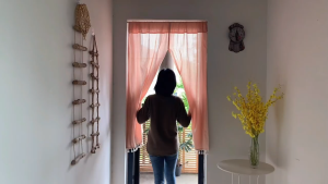 Specool® Japanese Style Cotton Linen Double Door Curtains Partition Hanging Curtains Kitchen Bedroom Living Curtain
