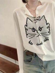 Áo Len Cardigan Dệt Kim Mỏng Mùa Thu Cho Nữ Phong Cách Hàn Quốc Chống Nắng Áo Khoác Ngoài Thường Ngày Áo Khoác Ngoài Dài Tay