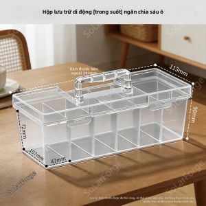 Hộp Đựng Đồ Bằng Nhựa Trong Suốt BAOLIAN Có Vách Ngăn Tháo Rời Hộp Nhỏ Độc Lập Để Đựng Ốc Vít Và Các Chi Tiết Nhỏ