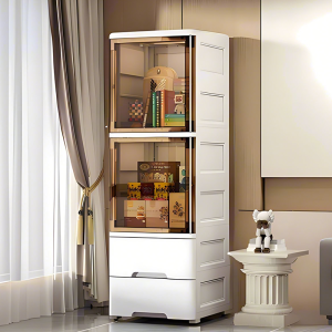 ตู้แคบ ตู้ ลิ้นชัก ตู้เก็บของ ลิ้นชักพลาสติก ชั้นวางของ กล่องเก็บของ ตู้เก็บของพลาสติกพร้อมลิ้นชักและล้อเลื่อน ดีไซน์เรียบหรู ปลอดสารพิษ COD