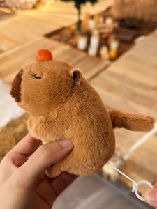 Swinging Tail Guinea Pig Doll Backpack Hanging Toy Plush Pull Ring Girl Friend Gift Soft Stuffed Animal Toy for Children over 3