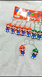 Gantungan Kunci Mario Bros Unik Imut Murah Ganci Karakter Super Mario Silikon 3D Plastik Berkualitas Terlaris