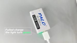 650mAh ยุโรง 9V USB ชาร์จกล่องใส ชาร์จเพื่อถ่านชาร์จได้ รุ่น Palo แบบ ชาร์จไฟได้