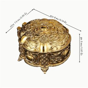 กล่องเครื่องประดับยุโรป 1 กล่อง สร้อยคอ ต่างหู ที่เก็บแหวน เครื่องประดับตกแต่งตั้งโต๊ะ เหมาะสําหรับเป็นของขวัญวันวาเลนไทน์