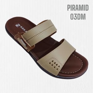Sandal Kulit Pakalolo Piramid-03 Krem Sendal Slide Pria terbaru