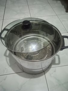 dandang nasi tutup kaca 26 cm besar murah