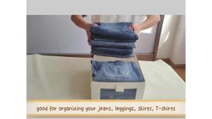 Linen Storage Bins Storage Boxes Containers for Organizing Clothing Closet Organizers and Storage