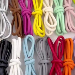 1m/Bag 6mm Colorful PU Leather Cord for Handmade DIY Phone Chain Pendant Keychain Bag Strap Handicraft Accessories Materials