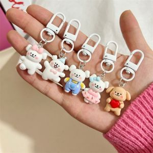 Bandai | Móc Khóa Hình Chú Chó Dễ Thương Mặt Dây Chuyền Cặp Đôi Hoạt Hình Quà Tặng Giản Dị Cho Học Sinh Và Bạn Bè Phụ Kiện Cosplay Phổ Biến.