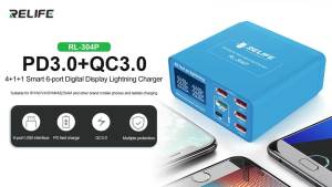 Bộ Sạc Lightning Kỹ Thuật Số 6 Cổng RELIFE RL-304P Bộ Dụng Cụ Cầm Tay Đa Năng Thông Minh Tương Thích Với Nhiều Thiết Bị Chất Liệu Nhựa