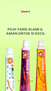 Siwak F Junior Pasta gigi Anak Herbal untuk mencegah gigi berlubang dan memutihkan gigi - 50 gram