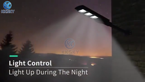 KKSKY All In One Solar Street Lights Outdoor Waterproof Garden Yard Street lamp With pole Automatic switch