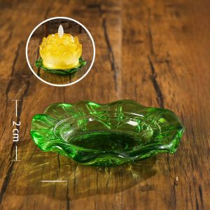 Buddha Offering Lamp LED Crystal Long Burning Lamp Home Altar Electronic Tallow Candle Festival Supplies Gifts Accessory