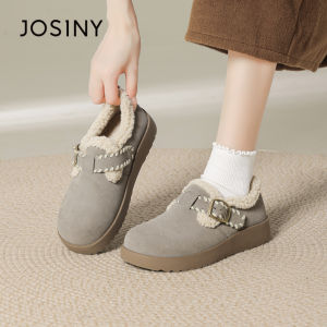 Josiny | Fur-lined Warm Leather Slip-on Clogs