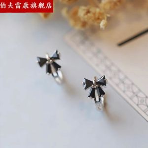 Colored Drip Glaze Butterfly Delicate Earrings Korean Elegant Elegant All-Match Accessories Female Earrings Ear Studs 925 Silver Needle
