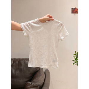 DVDK | Slimming Lace French Designer T-Shirt Women Summer Top