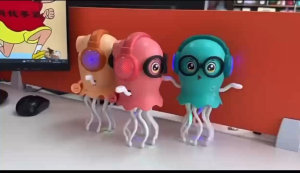 Electric Dancing Octopus Toy Simulation Dancing Jellyfish Music Crawling Toy Kids Christmas Gift