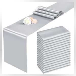 Wedding Satin Table Runner Sage Green 30x275cm Long Party Supply Christmas Home Dining Banquets Luxury Table Decoration