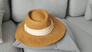 Mũ phớt cói kiểu padama mũ đi biển Nam và Nữ đai trắng và đai đen