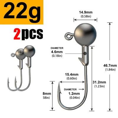 WODJYJ 1g 2g 3g 4g 5g 7g 8g 10g 14g 20g 28g jig head hook for fishing tackle rig soft worm hook crank lure bait hook