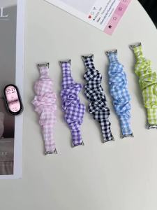Nylon Watch Strap Women Bracelet for Xiaomi Smart Band 8/9/ Mi Band 10 Wristband Elastic Soft Fabric Replacement Scrunchies