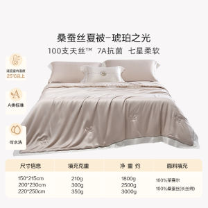 Antibacterial Silk Fiber Comforter Core A-Class Lyocell Washable Summer Quilt for Students Dormitory Air Conditioned Bedding