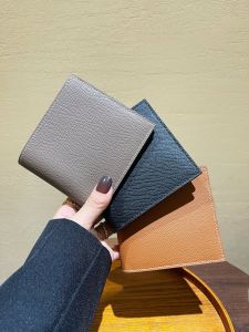 Mens Short Wallet Ep Cowhide Suit Style Document Bag Simple Bi-fold Leather Pouch for Men And Women Universal Palm Print