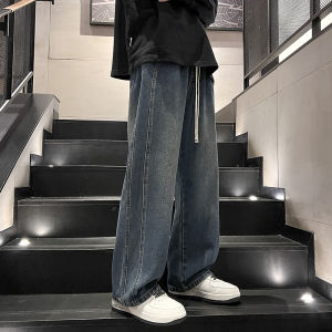 กางเกงยีนส์ทรงหลวมสไตล์อเมริกันสำหรับผู้ชาย กางเกงขายาวทรงตรง ทรงหลวม สไตล์วินเทจ กางเกงขายาวลำลอง กางเกงขายาวทรงตรง กางเกงขายาวทรงตรง