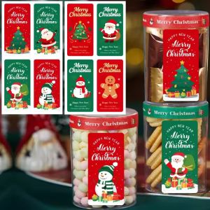500Pcs Giáng Sinh món quà năm mới nhãn dán niêm phong 3X6Cm tự dính Hình Chữ Nhật Cho Túi Quà Tặng Hộp Đảng Ủng Hộ Trang Trí Nội Thất