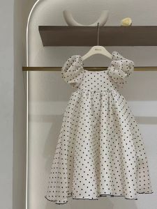 Princess Style Polka Dot Mesh Dress Lightweight Summer Birthday Girls Dress Tagkita Brand Frock for Ages 3-15