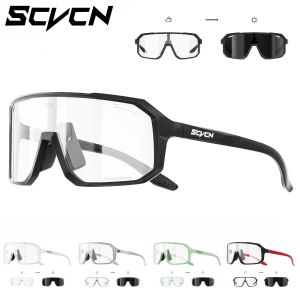 SCVCN | SCVCN Photochromic Hiking Eyewear UV400 Cycling Sunglasses Glasses Mens Women Sports for Men Road Mountain Bike Bicycle Goggles