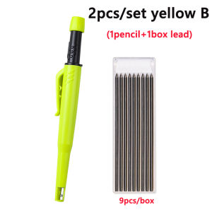 MROOFUL | 2.8mm Mechanical Carpenter Pencils Set Built In Sharpener Deep Hole Woodworking Pencils Marker Tool for Architect Construction